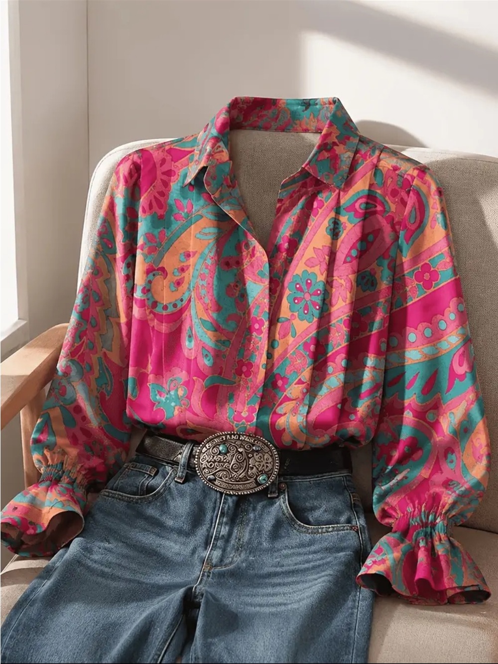 Paisley top XL NWOT perfect for this coming season!